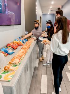 Residents at Snack Buffet